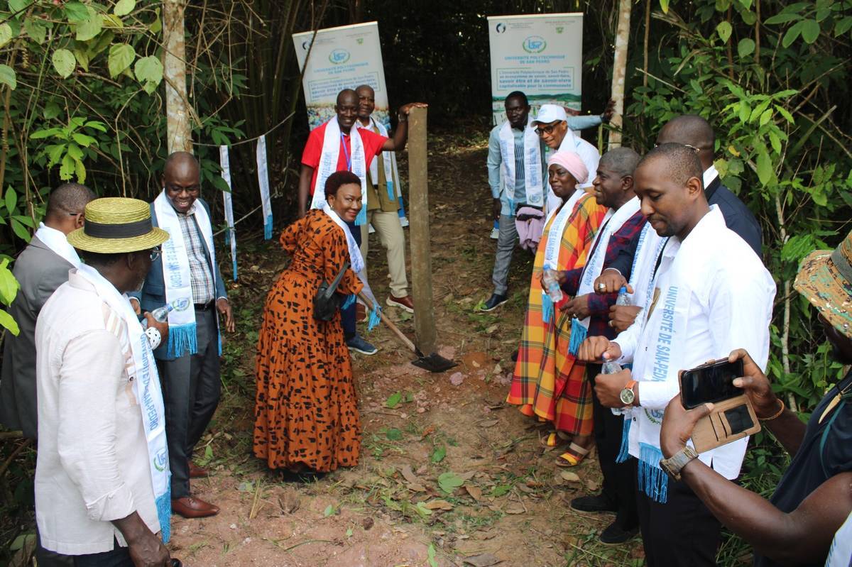 Pose de la première pioche du domaine bini de l’usp